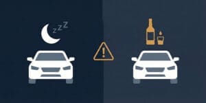 sleep deprivation vs alcohol driving